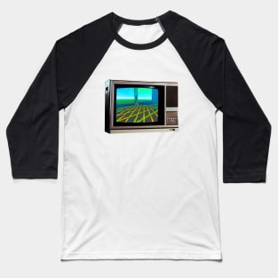 TV SET / PIXEL GRID #3 Baseball T-Shirt